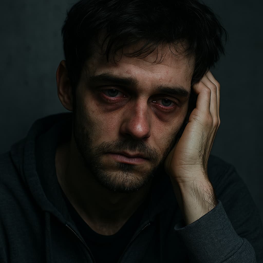 człowiek wykazujący objawy uzależnienia od narkotyków