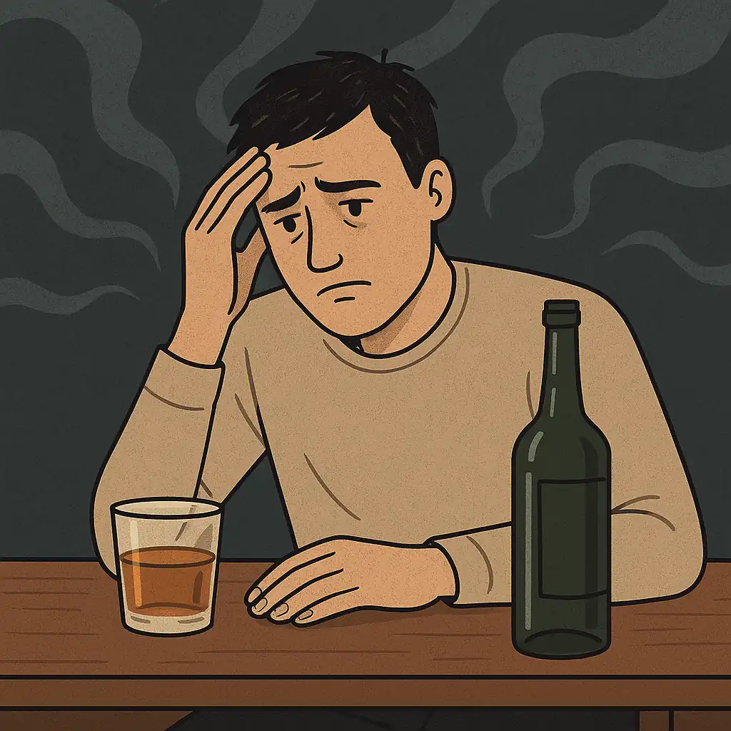 Alkohol a lęk - osoba z lękiem po alkoholu