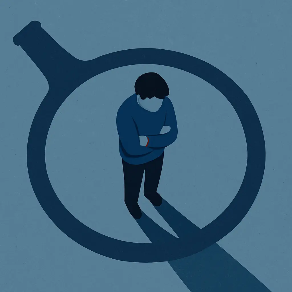 Osoba stojaca w kole symbol nawrotu uzależnienia